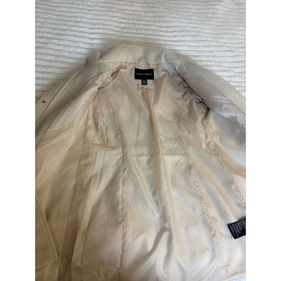 Vince Camuto Womens Beige Wool Blend Trench Coat Jacket Size S - Picture 5 of 8